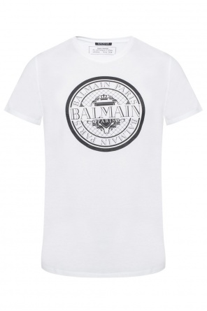 T-shirt with a printed logo, zdjęcie 1 T-shirt with a printed logo od Balmain
